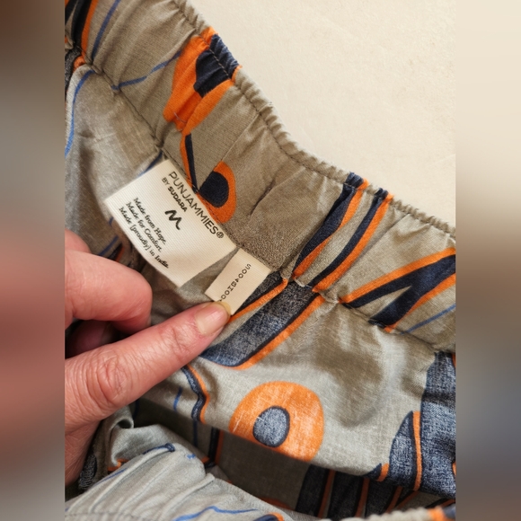 Punjammies by Sudara Abstract Fun Print Drawstring Pants Size Medium Gray Orange - Picture 12 of 17